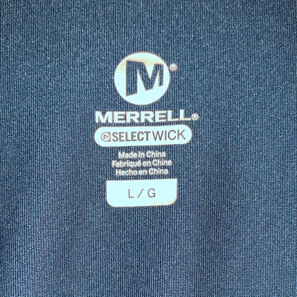 Merrel Select Wick Long Sleeve Blue Top EUC almost new with thumb holes - Picture 4 of 11